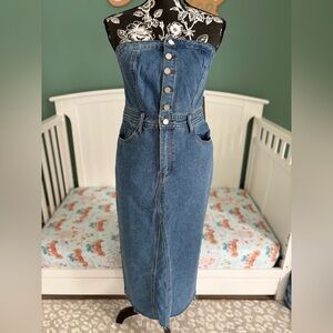 Sincerely Jules size small strapless denim dress